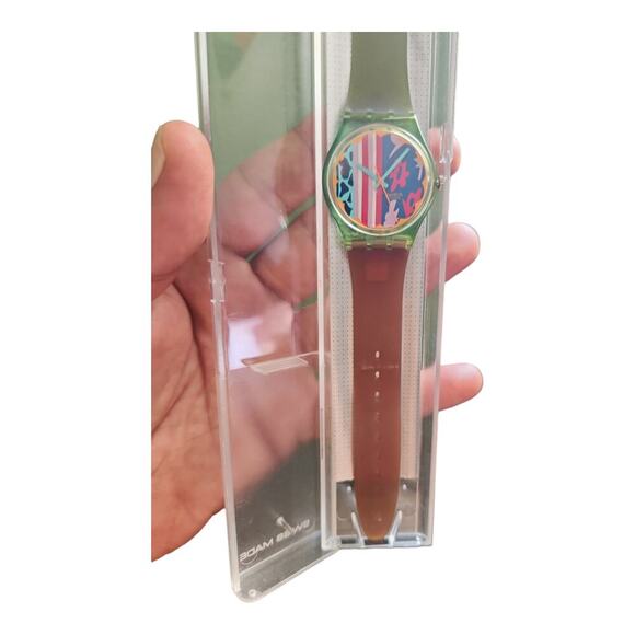 New Swatch Watch KASBAH GL104 retro Funky watch in original case with paperwork - Picture 4 of 6